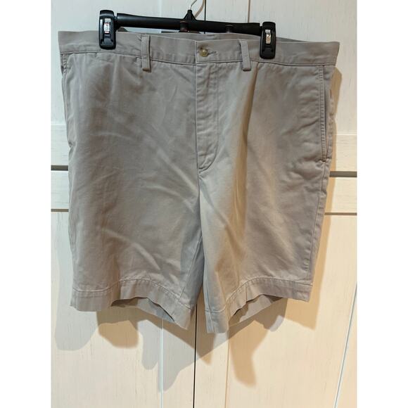 Polo Ralph Lauren Khaki Shorts Mens 38 Classic Fit 9” Inseam Casual Cotton - Picture 1 of 7